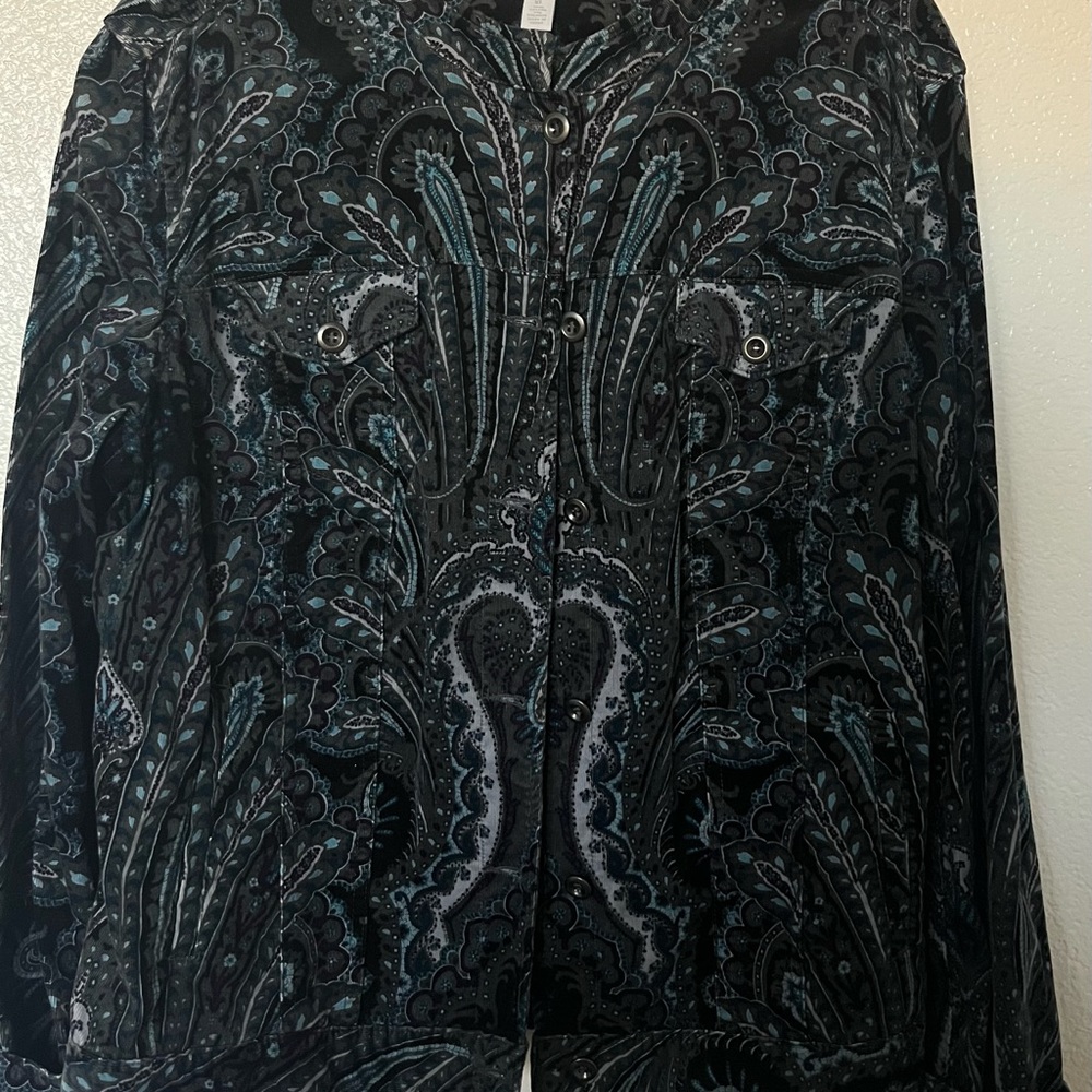 Charter Club Nwot Paisley Corduroy Jacket